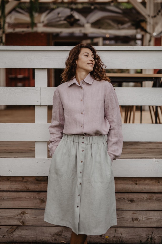 Linen skirt with buttons DAISY from AmourLinen