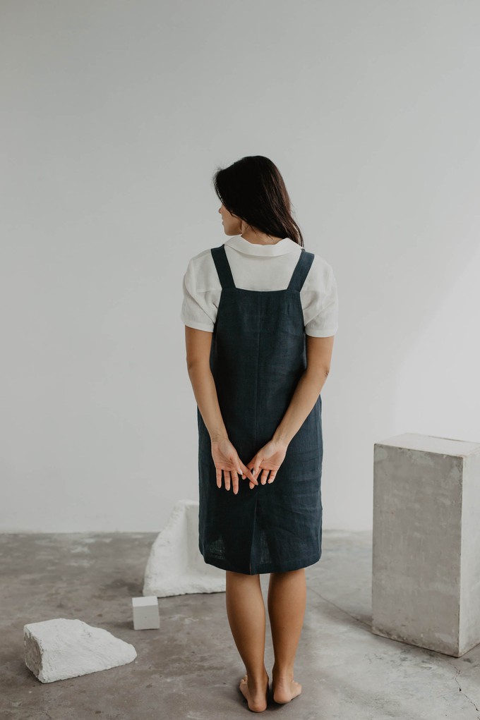 Linen apron dress JADE from AmourLinen