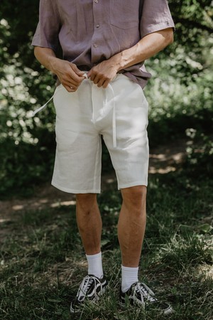 Classic linen shorts HERMES from AmourLinen