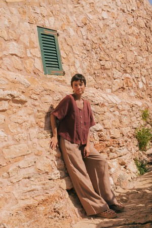 Lydia classic linen pants from AmourLinen