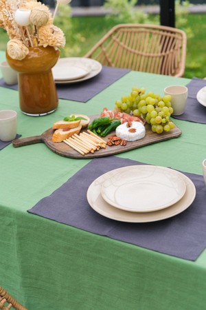 Linen placemats set of 2 in Charcoal from AmourLinen