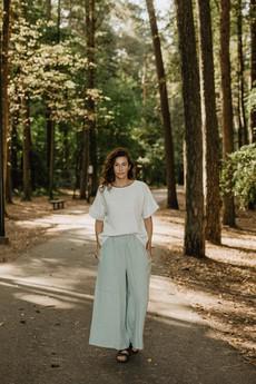 ISABELLA pants in Sage Green via AmourLinen