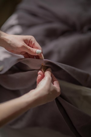 Linen duvet cover in Dusty Lavender from AmourLinen