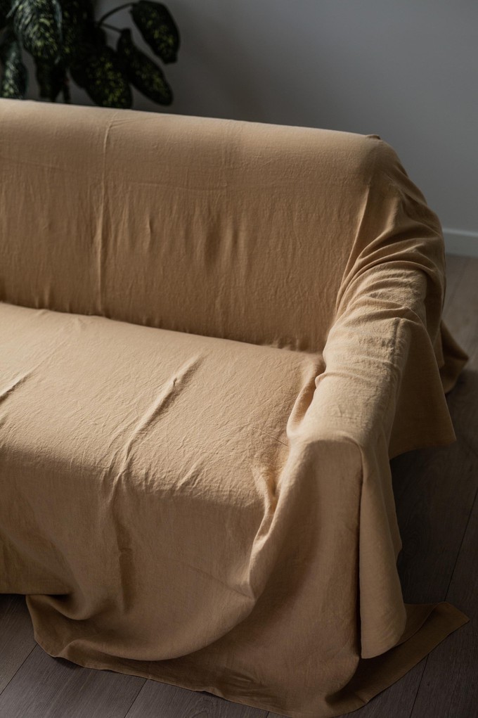 Linen couch cover from AmourLinen