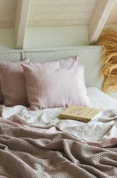 Linen pillowcase in Dusty Rose via AmourLinen