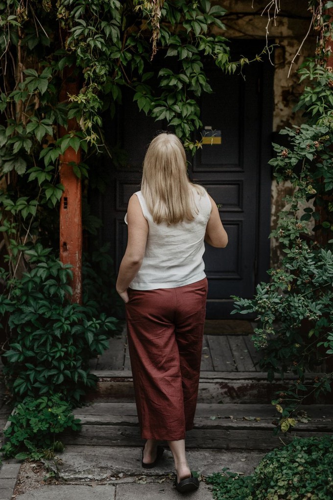 Linen pants Tokyo XL Terracotta from AmourLinen