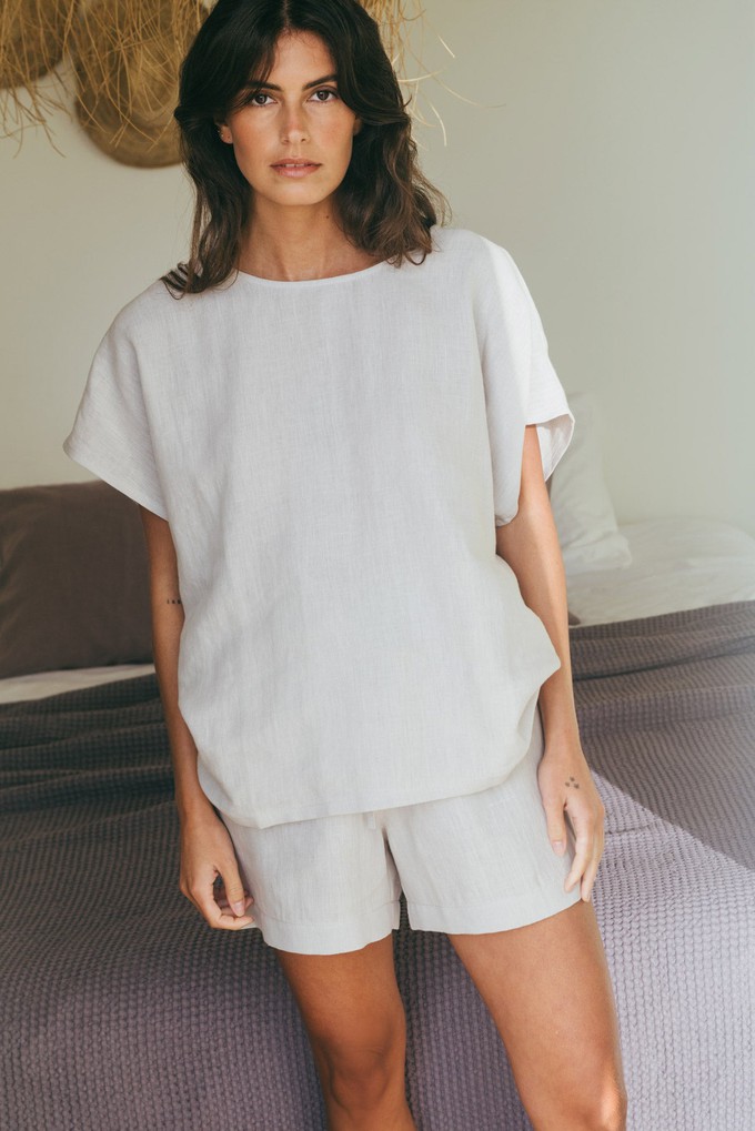 Short sleeve pyjama set CLOUD NINE from AmourLinen