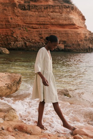 Daphne linen dress S Sage Green from AmourLinen