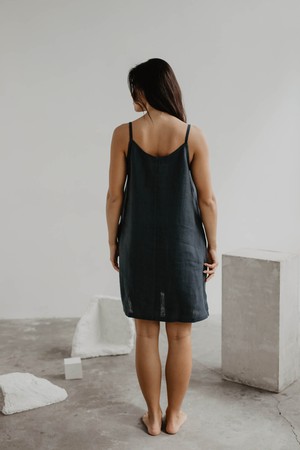 Linen slip dress ZOE from AmourLinen