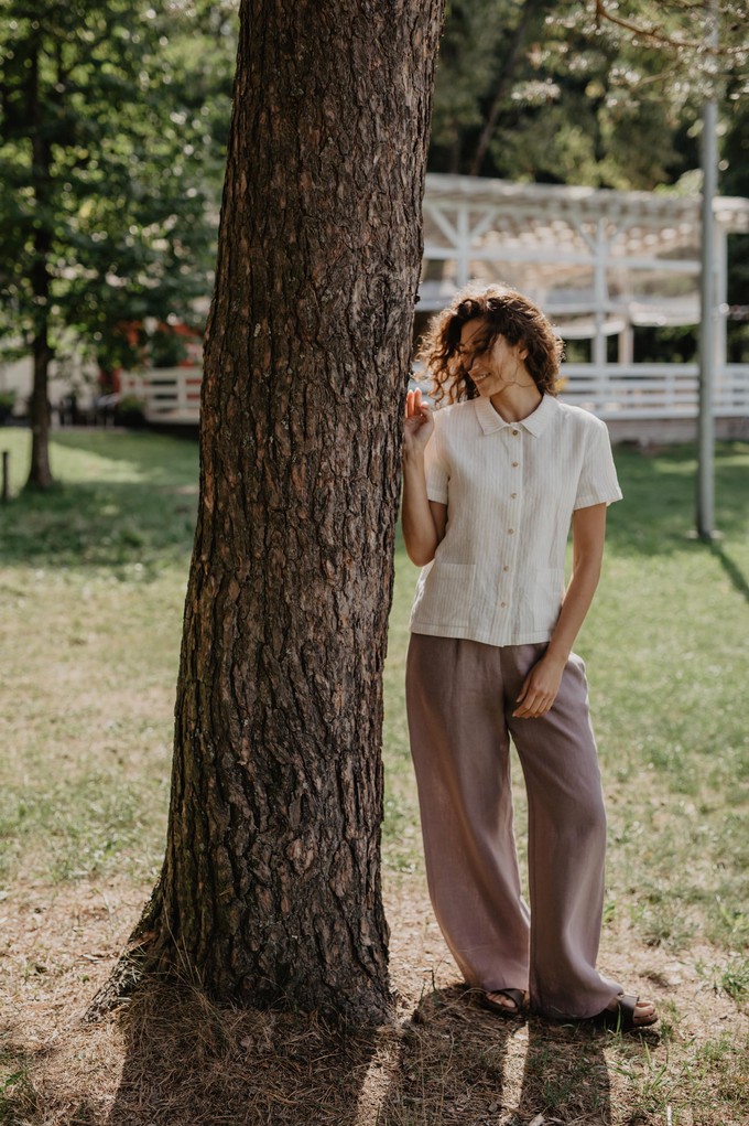 Oulu super long linen pants from AmourLinen