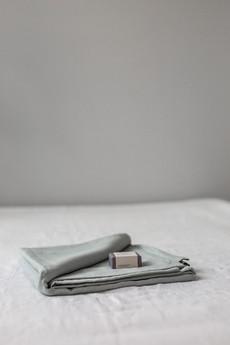 Linen flat sheet in Sage Green via AmourLinen