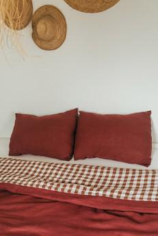 Linen pillowcase in Terracotta via AmourLinen