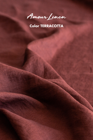 Linen top Hilo in Terracotta from AmourLinen