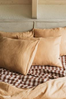 Linen pillowcase in Mustard via AmourLinen