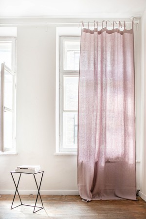 Tie top linen curtain from AmourLinen