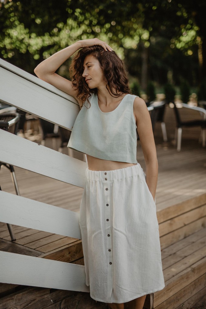 Linen skirt with buttons DAISY from AmourLinen