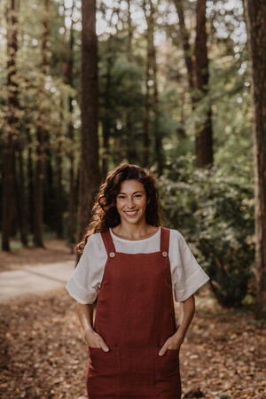 Linen apron dress JADE from AmourLinen