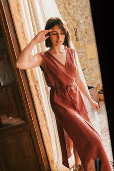 AURORA dress in Terracotta via AmourLinen