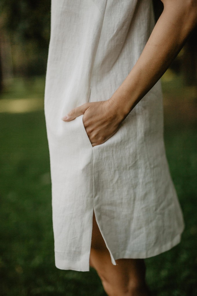 Linen slip dress ZOE in Dusty Rose from AmourLinen