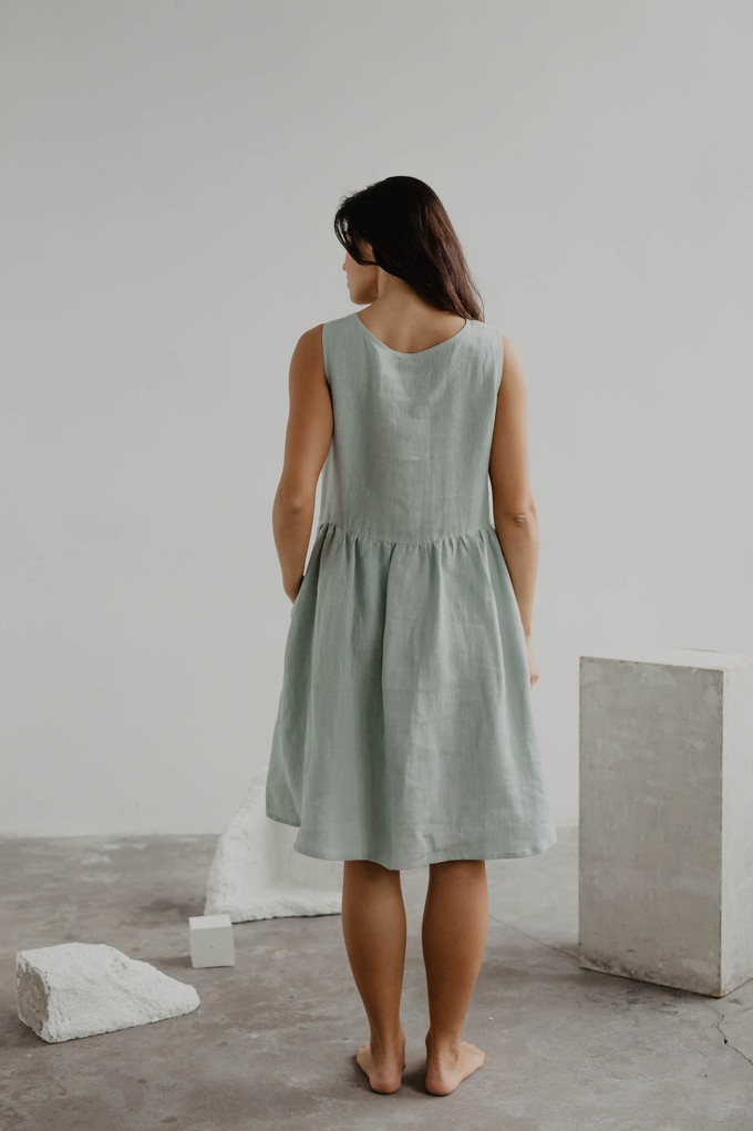 Linen sleeveless summer dress HAZEL from AmourLinen