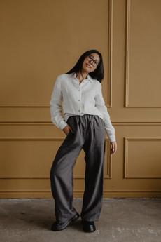 OULU pants in Charcoal via AmourLinen