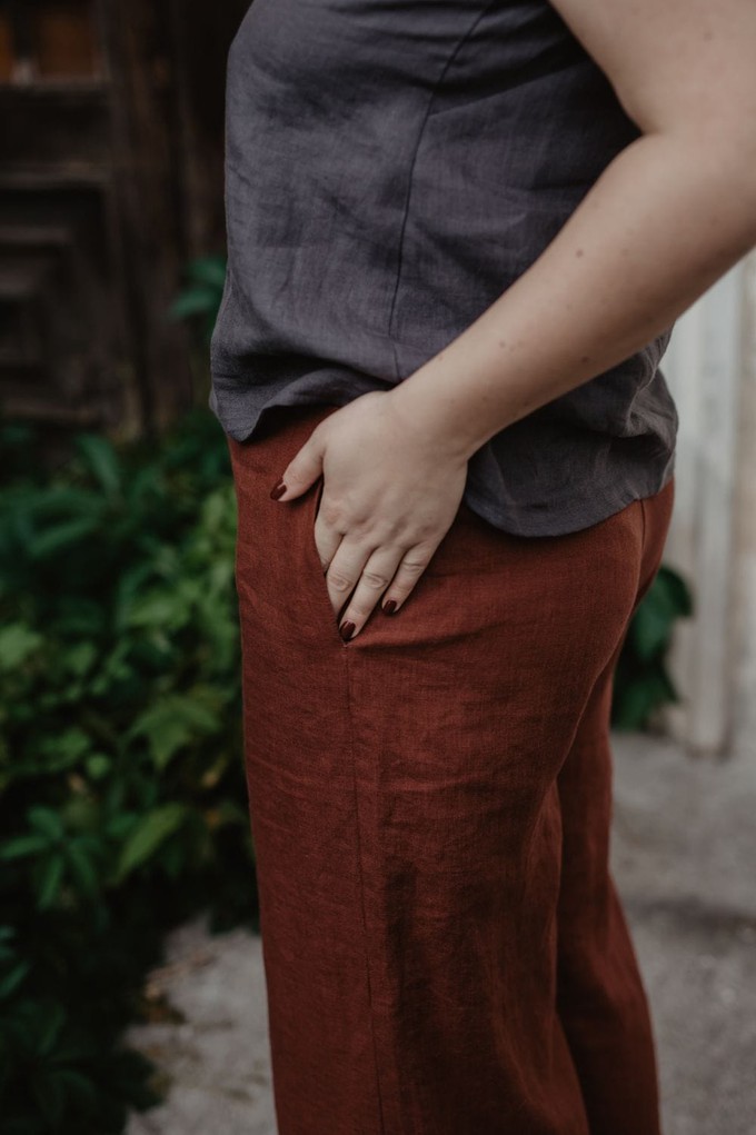 Linen pants Tokyo XL Terracotta from AmourLinen