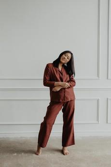 Long sleeve pajama set Nightly via AmourLinen