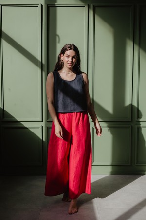 Wide linen pants ISABELLA from AmourLinen