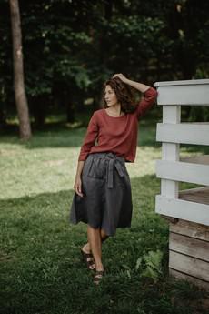 BERGEN skirt in Charcoal via AmourLinen