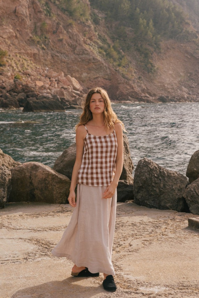 MONA long linen skirt in Cream from AmourLinen