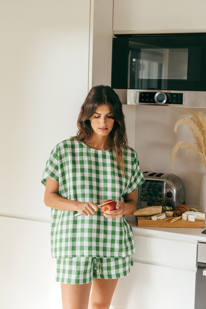 Short sleeve pyjama set CLOUD NINE from AmourLinen