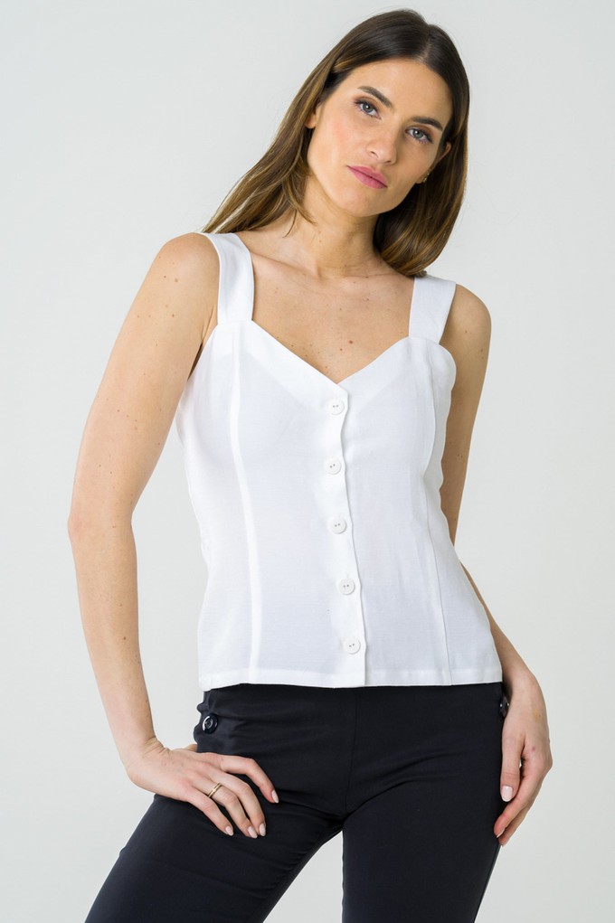 Top Anemone white from avani apparel