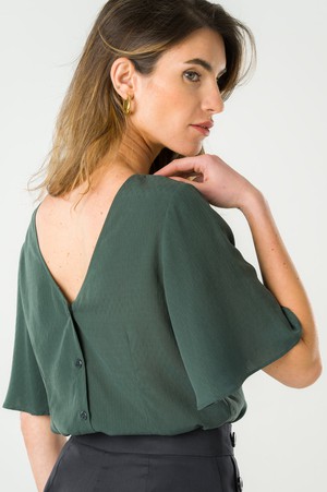 Blouse reversible Lys green from avani apparel