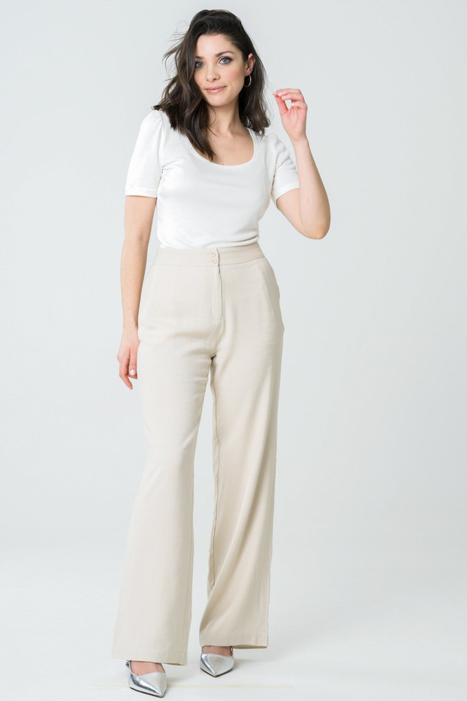 Laurier beige pants from avani apparel