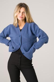 Cardigan Tanaisie blue via avani apparel