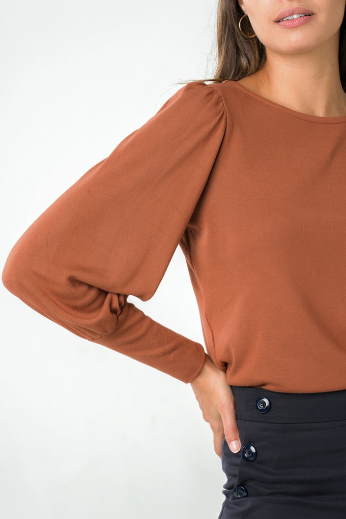 Brown Freesia Top from avani apparel