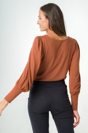 Brown Freesia Top from avani apparel