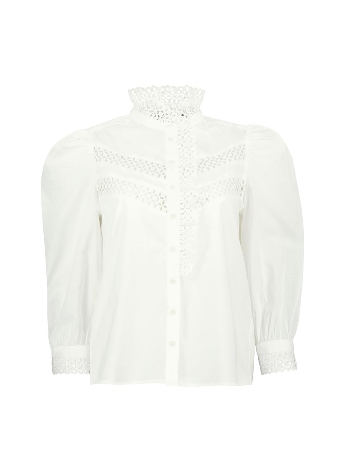 Isamaya Organic Cotton Broderie Detail Blouse from Baukjen