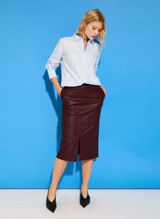 Carmen Leather Skirt via Baukjen