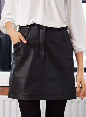 Sacha Upcycled Leather Skirt from Baukjen