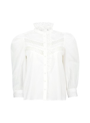 Isamaya Organic Cotton Broderie Detail Blouse from Baukjen