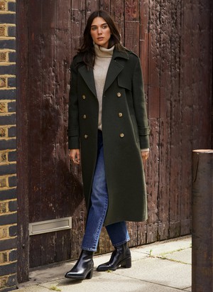 Ingrid Belted Wool Trench Coat from Baukjen