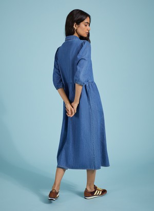 Barbara Organic Denim Midi Dress from Baukjen