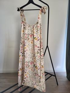 Coral-Paige Dress in Floral Print Size XS via Beaumont Organic