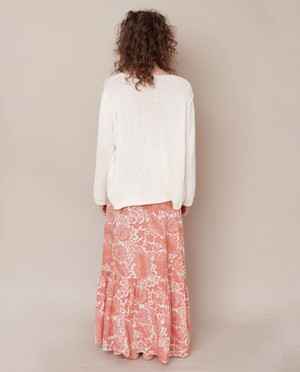 Kali Organic Cotton Skirt In Pink Print from Beaumont Organic