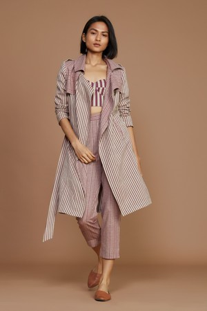 Megan Trench Coat Mauve from Bhoomi