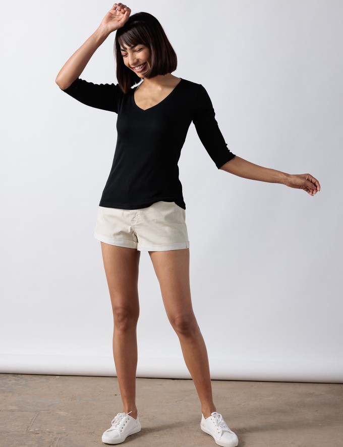 V Neck Rib Top from Bhoomi