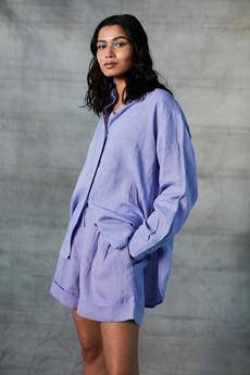 Lavender Oversized Shirt via Bhoomi