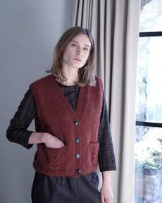 Mira Hand Knitted Waistcoat via BIBICO