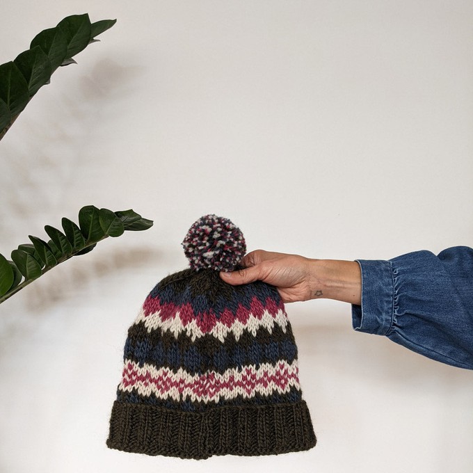 Ada Fair Isle Bobble Hat from BIBICO